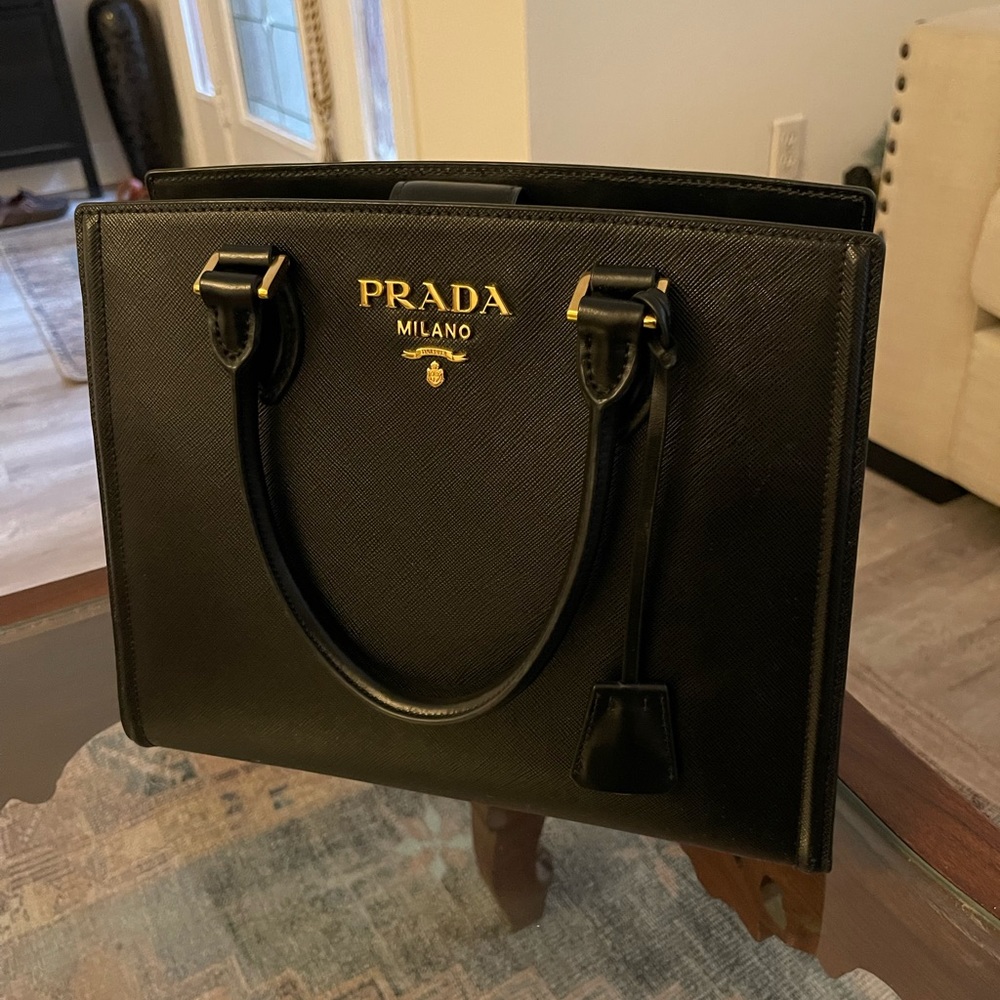 Black Saffiano Galleria Prada Bag